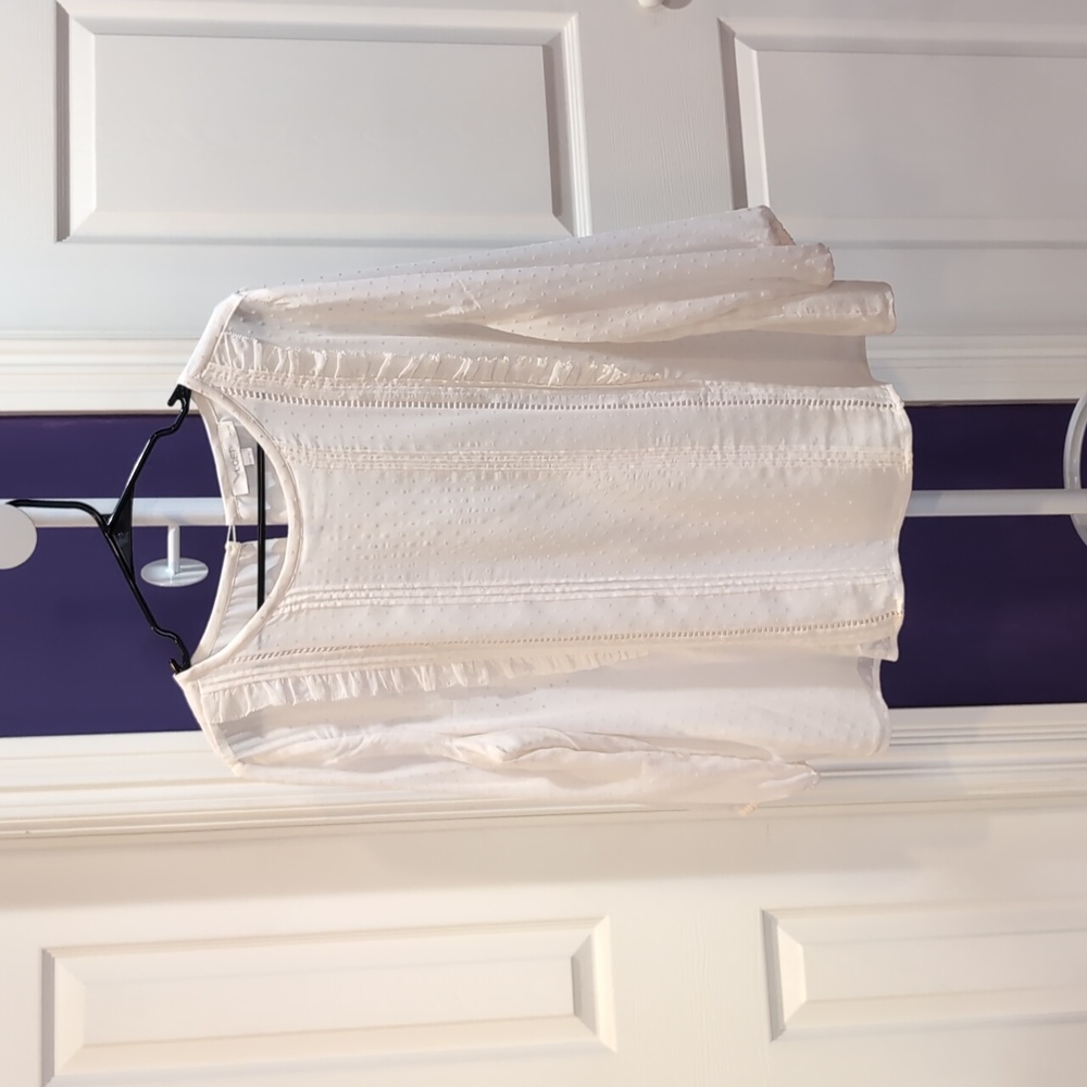 Loft Cream Flowy Blouse - Size XL Petite